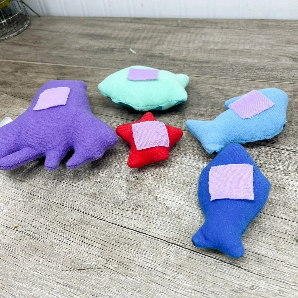 Lakeshore Learning Plush Sea Creature Set Octopus Starfish Fish 5pc Toy
